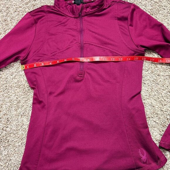 Spyder Magenta 3/4 Pullover Sweatshirt - Picture 3 of 5